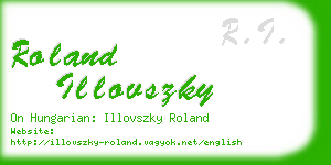 roland illovszky business card